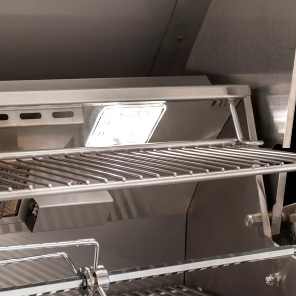 AOG L-Series 36-Inch 3-Burner Built-In Natural Gas Grill with Lights and Rotisserie - AOG36LN