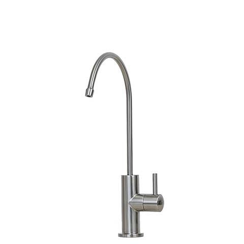 E2 Stainless Solid Stainless Steel Hot & Cold Water Gooseneck Faucet w/ Single Lever Water Control, Retractable Spray Head and Selectable Spray Patterns - -F-7A (Tara)