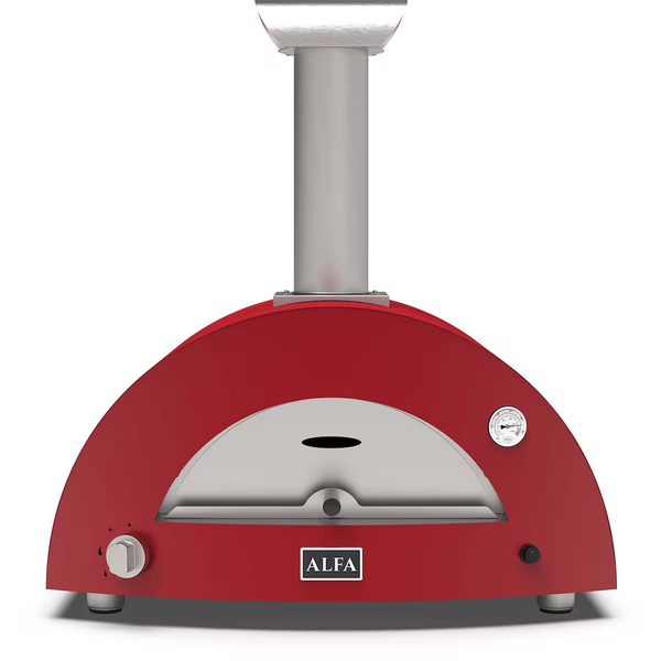Alfa Moderno 2 Pizze Natural Gas Pizza Oven - Antique Red - FXMD-2P-MROR-U.