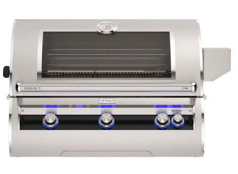 Fire Magic Echelon Diamond E790i 36-Inch Built-In Natural Gas Grill w/ Rotisserie, Magic Window & Digital Thermometer - E790I-9E1N-W