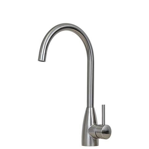 E2 Stainless Solid Stainless Steel Hot & Cold Water Gooseneck Faucet w/ Single Lever Water Control - KS2940/Merced