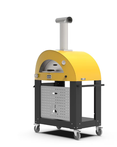 Alfa Moderno 2 Pizze Propane Pizza Oven with Base - Fire Yellow - FXMD-2P-GGIA-U