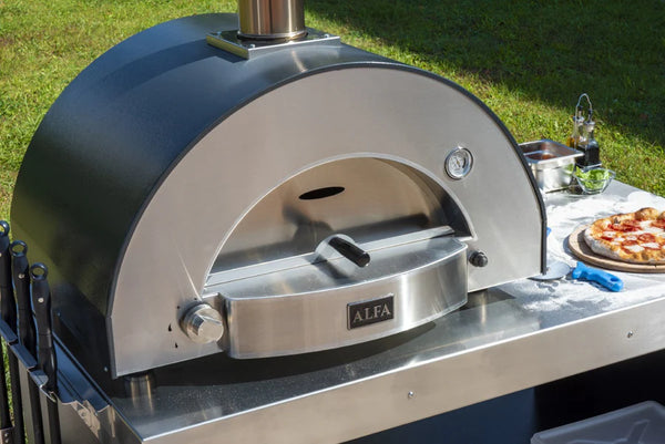 Alfa Classico 2 Pizze Gas Pizza Oven - Ardesia Grey - FXCL-2P-GGRA-U -LP