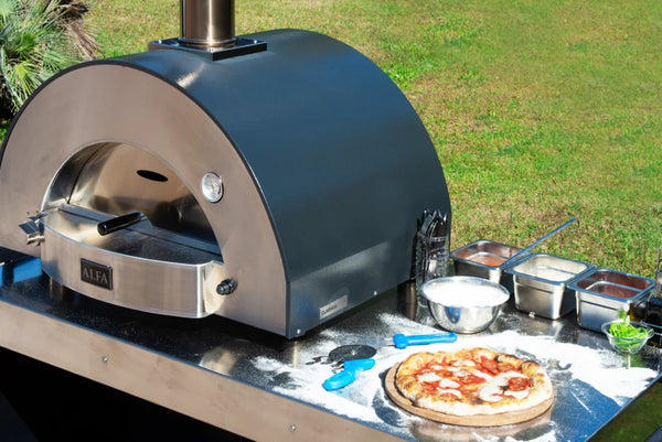 Alfa Classico 2 Pizze Gas Pizza Oven - Ardesia Grey - FXCL-2P-GGRA-U -LP