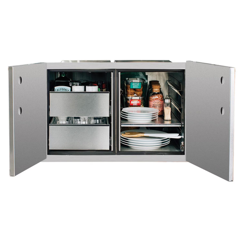 Summerset 36″ 2-Drawer Dry Storage Pantry & Enclosed Cabinet Combo -DP-36DC