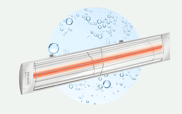 Infratech WD-Series 61 1/4-Inch 6000W Marine Grade Dual Element Electric Infrared Patio Heater - 240V - WD6024MG