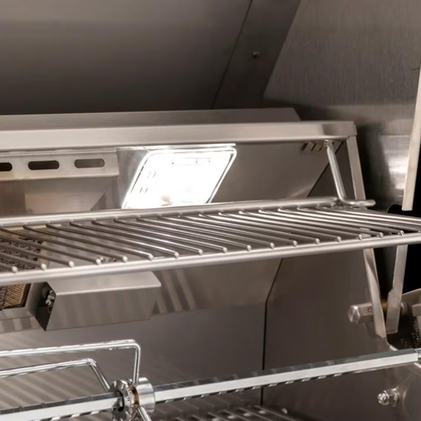 American Outdoor Grill 30-in 3-Burner L-Series Built-In Natural Gas Grill with Lights and Rotisserie - AOG30LN