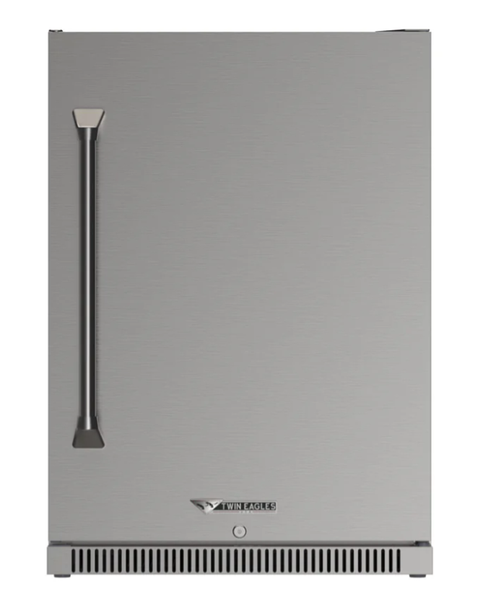 Twin Eagles 24-Inch 5.1 Cu. Ft. Outdoor Rated Compact Refrigerator with Lock - TE24F