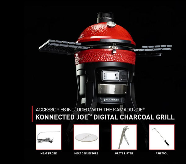 Kamado Joe Konnected Joe Digital Charcoal Grill and Smoker with Auto-Ignition and Temperature Control - KJ15041123