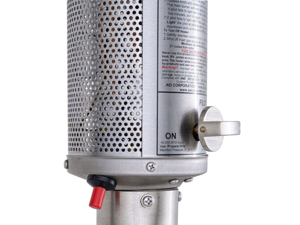 Patio Comfort Propane Gas Patio Heater w/ Push Button Ignition (Stainless Steel) - PC02SS