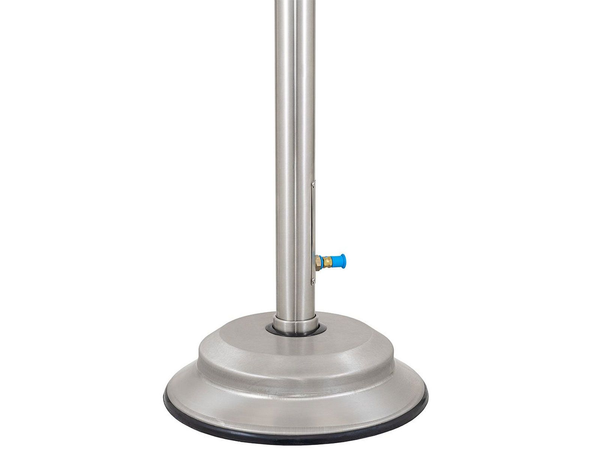 Patio Comfort Natural Gas Portable Patio Heater w/ Push Button Ignition: Includes 12-Inch Steel Hose Kit with 2 Quick Disconnects and Shut Off Valve (Stainless Steel) - NPC05 SS