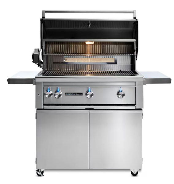 Sedona by Lynx 36-Inch Natural Gas Freestanding Grill - 2 Stainless Steel Burners and 1 ProSear Burner, w/ Rotisserie - L601PSFR-LP