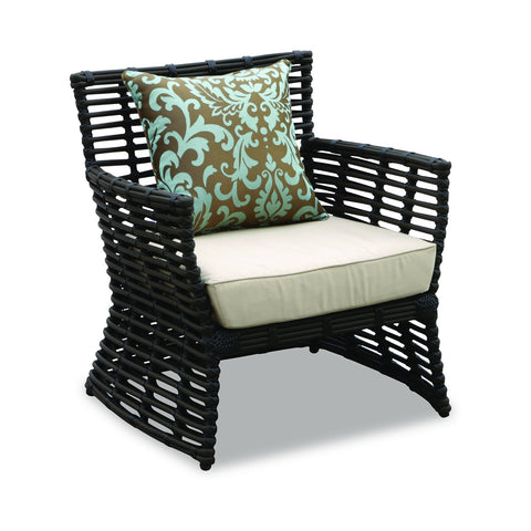 Sunset West Venice Club Chair With Sunbrella Fabric Cushions In Canvas Antique Beige - 1089-21