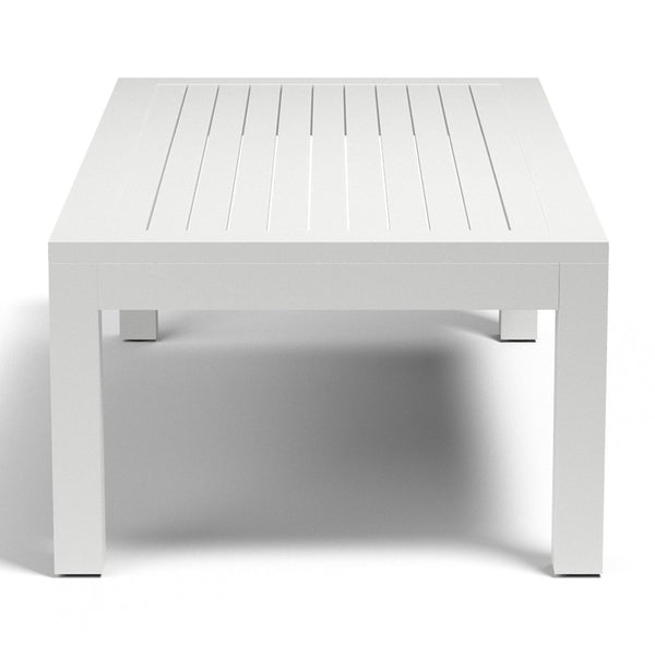 Sunset West Naples Aluminum Coffee Table Finished In Frost - 1101-CT