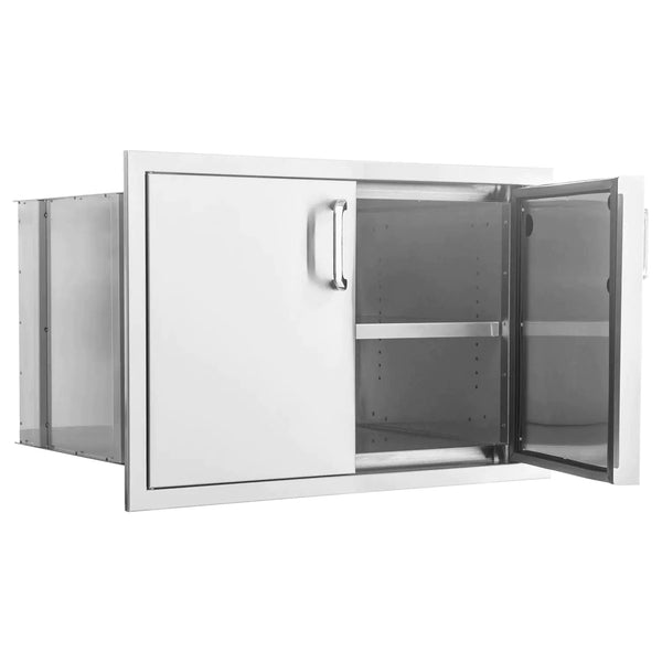 Grillscapes 32-Inch Stainless Steel Sealed Dry Storage Pantry w/ Shelf - GS-260-DRY-STG