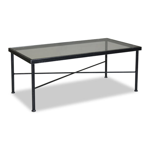 Sunset West Provence Coffee Table In Century Pewter Hand Brushed Frame With Glass Top - 3201-CT
