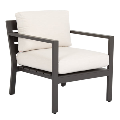 Sunset West Mesa Club Chair With Powder Coated Graphite Frame And Sunbrella Fabric Cushions In Cast Pumice - 321-21