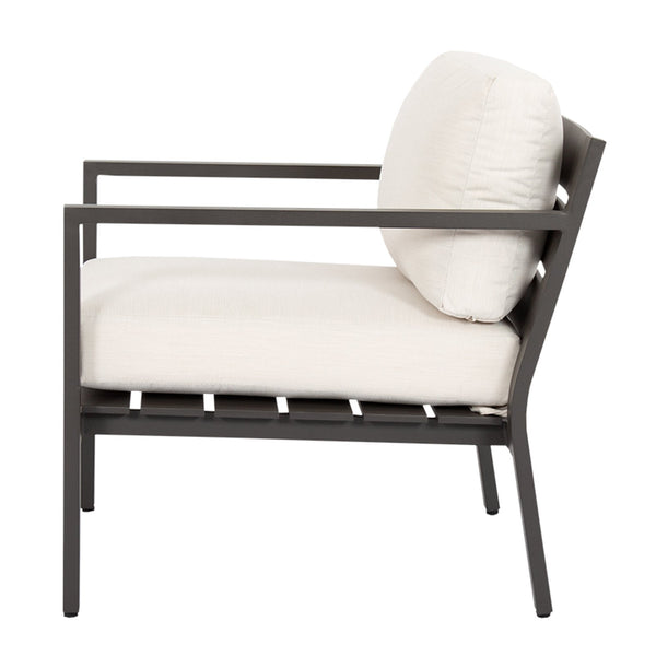 Sunset West Mesa Club Chair With Powder Coated Graphite Frame And Sunbrella Fabric Cushions In Cast Pumice - 321-21