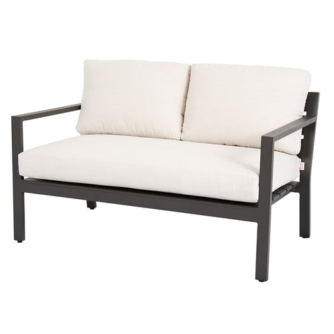 Sunset West Mesa Loveseat With Powder Coated Graphite Frame And Sunbrella Fabric Cushions In Cast Pumice - 321-22