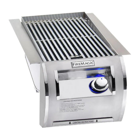 Fire Magic Echelon Diamond Propane Gas Built-In Single Infrared Searing Station w/ Stainless Steel Lid - 32875-1P