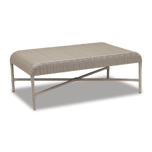 Sunset West Manhattan Dove Grey Wicker Coffee Table - 3301-CT