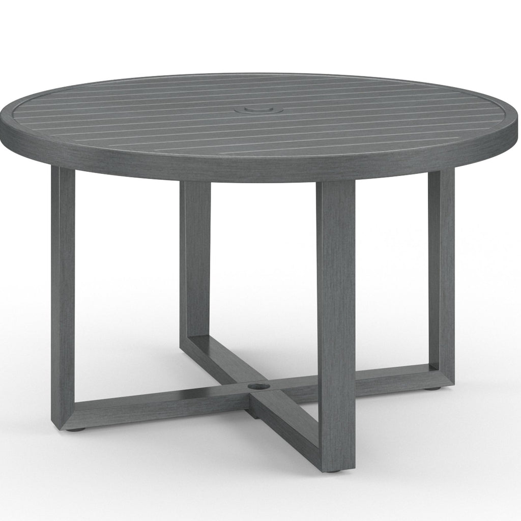 Sunset West Redondo 50-Inch Round Dining Table Finished In Hand Brushed Slate - 3801-RDT50