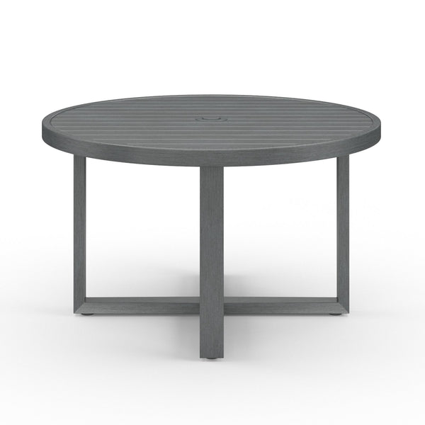 Sunset West Redondo 50-Inch Round Dining Table Finished In Hand Brushed Slate - 3801-RDT50