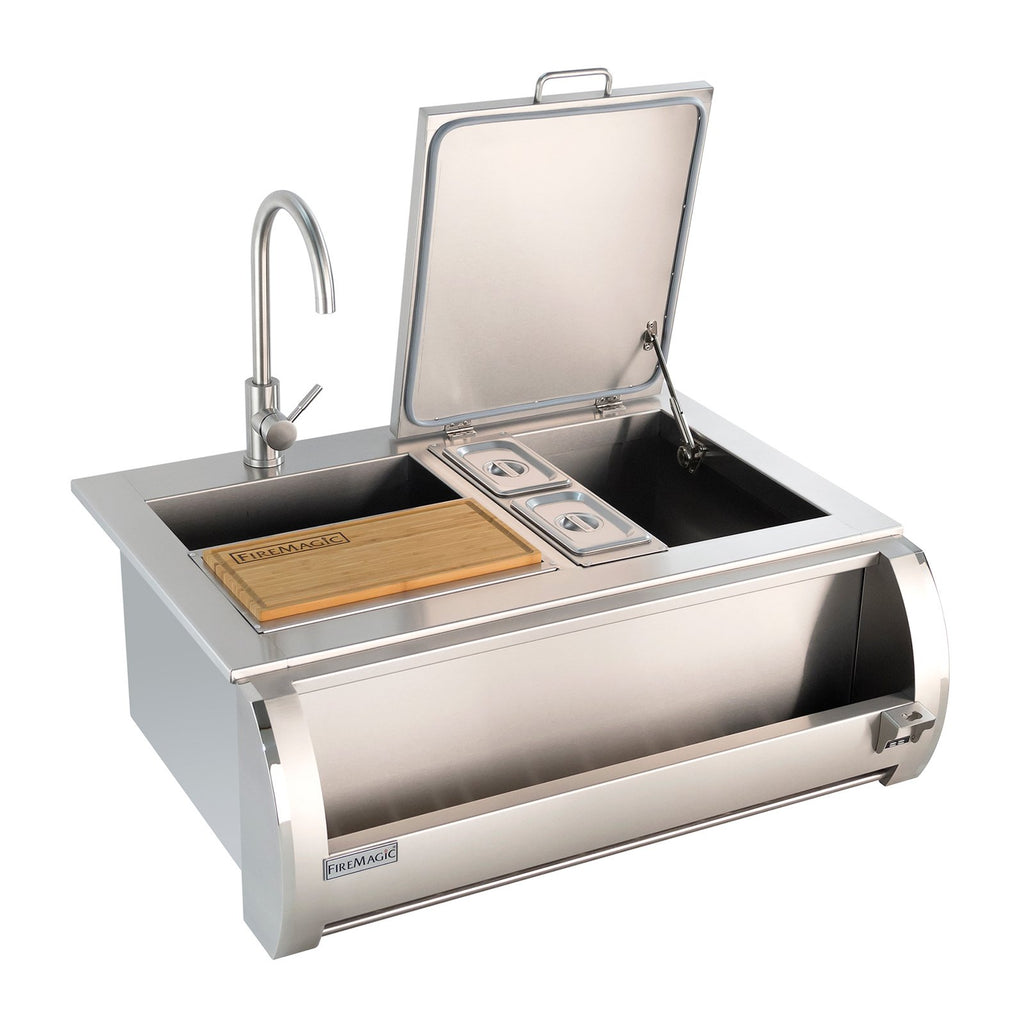 Fire Magic Built-In Beverage Butler w/ Hot & Cold Faucet and Removable Cutting Board - 3835