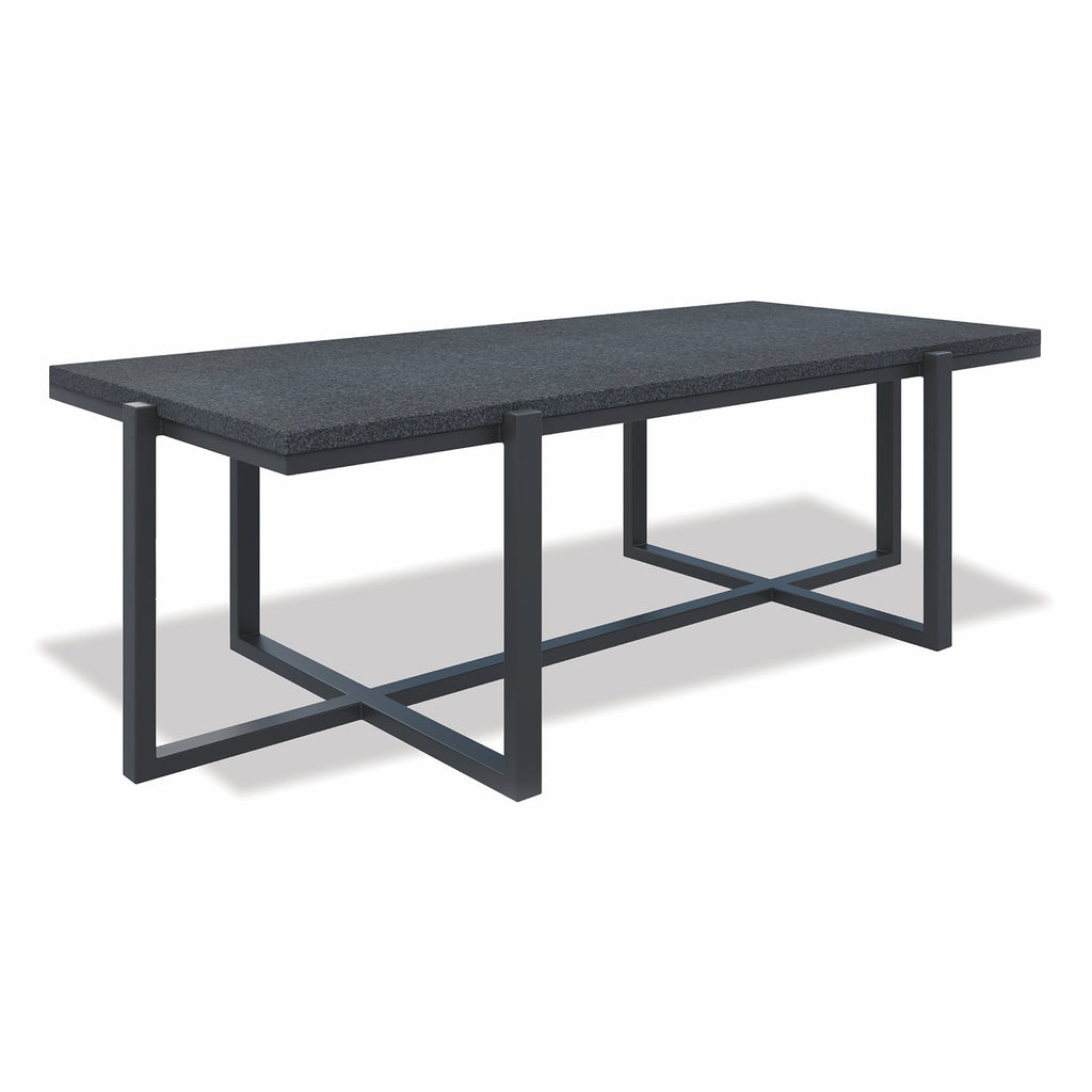 Sunset West Rectangle Coffee Table with Graphite Frame and Honed Granite Top - 4717-CT