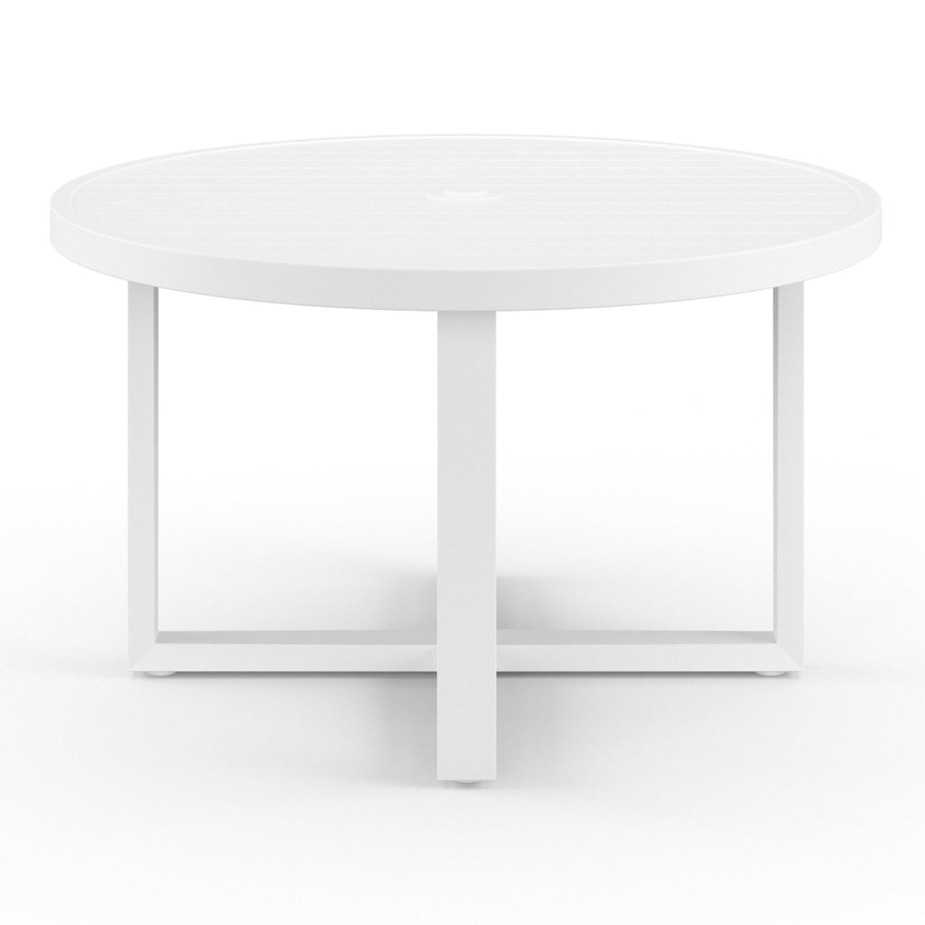 Sunset West Newport 50-Inch Round Dining Table Finished In Satin Frost - 4801-RDT50
