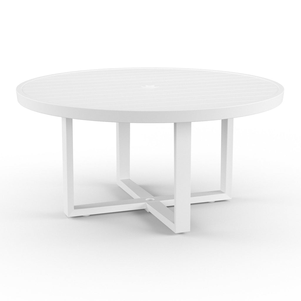 Sunset West Newport 60-Inch Round Dining Table Finished In Satin Frost - 4801-RDT60