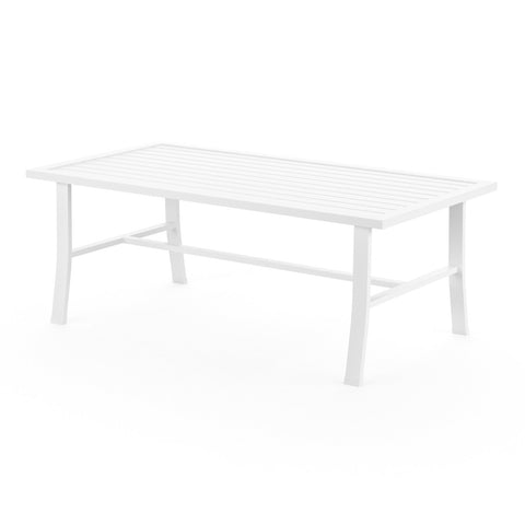 Sunset West Bristol Rectangular Aluminum Coffee Table In Frost - 501-CT