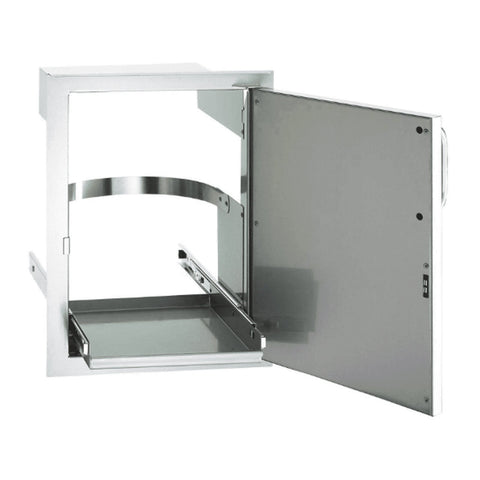 Fire Magic Premium Flush 14-Inch Single Access Door w/ Tank Tray & Louvers (Soft Close, Right Hinge) - 53820SC-TR