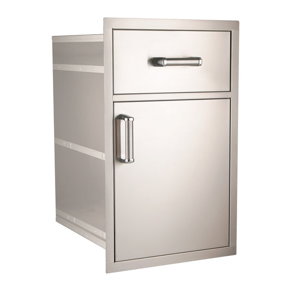 Fire Magic Premium Flush 20-Inch Pantry Single Door and Drawer Combo (Soft Close) - 54020S