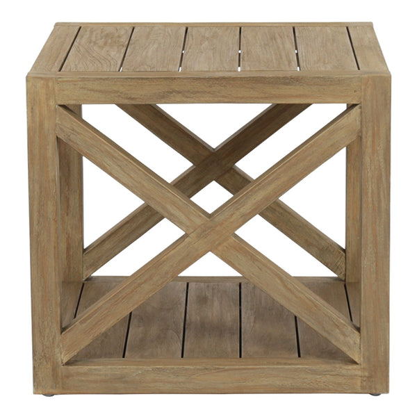 Sunset West 22-Inch Square Coastal Teak X End Table - 5501-XET