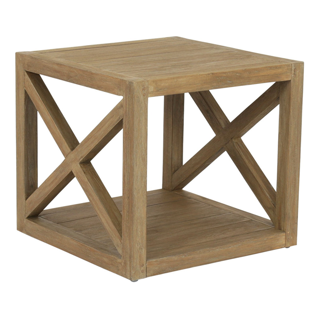 Sunset West 22-Inch Square Coastal Teak X End Table - 5501-XET