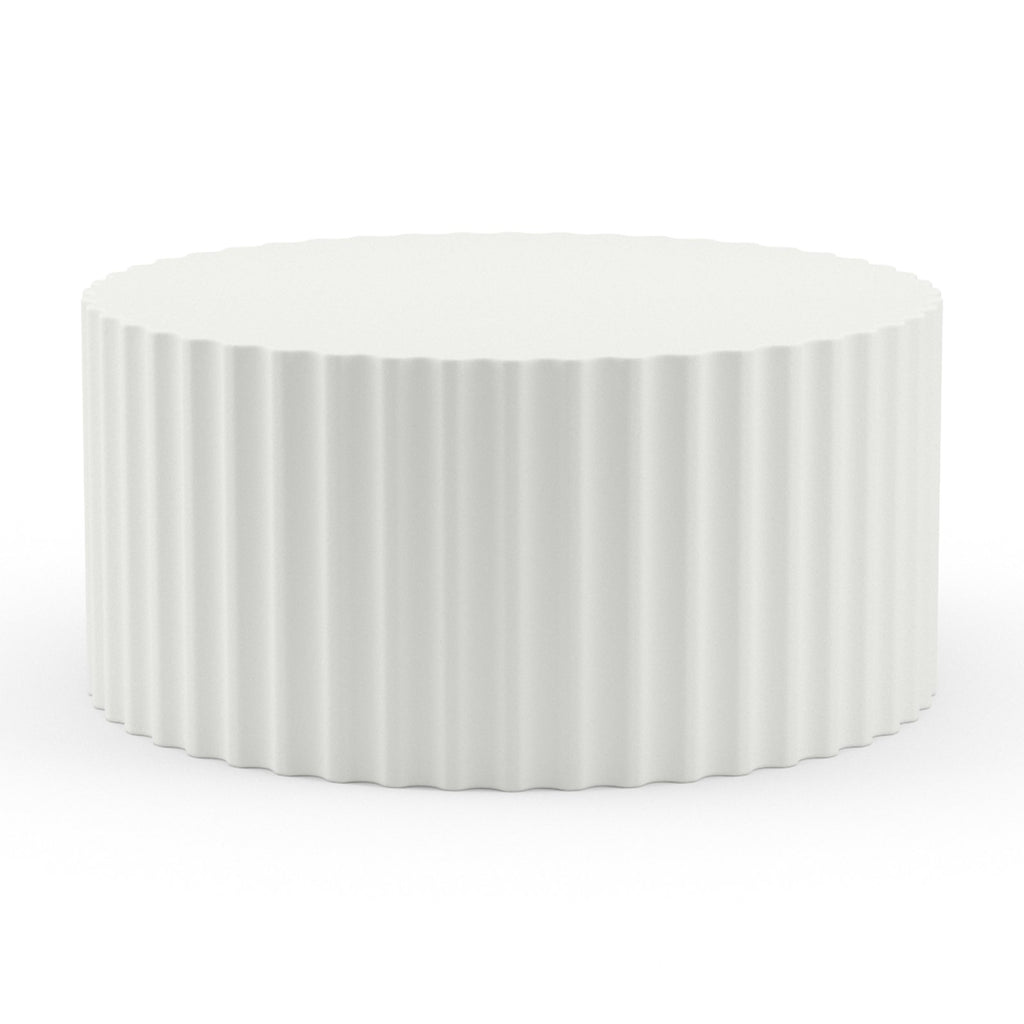 Sunset West Athena Round End Table In White - 6203-ACT