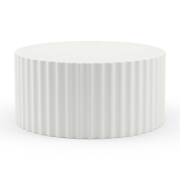 Sunset West Athena Round End Table In White - 6203-ACT