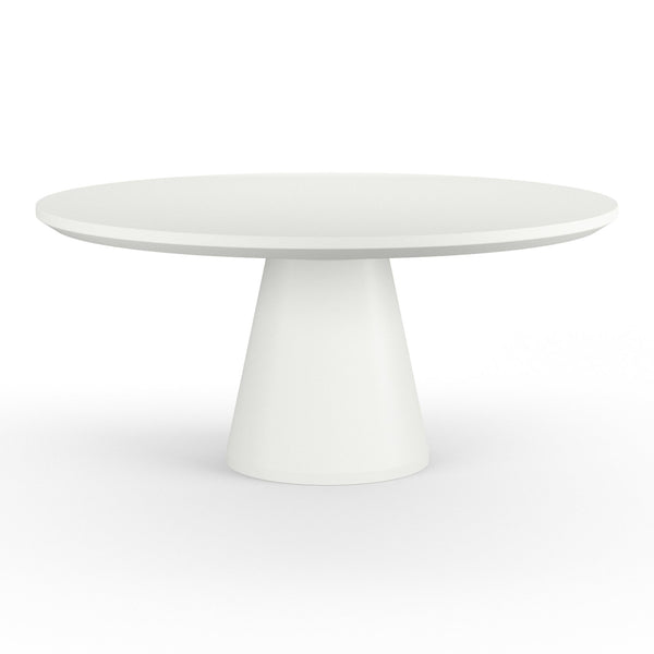 Sunset West 63-Inch Round Pedestal Dining Table In Bone - 6203-BRDT63