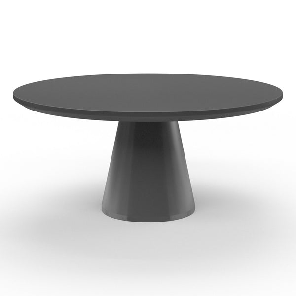 Sunset West 63-Inch Round Dark Pedestal GRC Dining Table - 6203-DRDT63