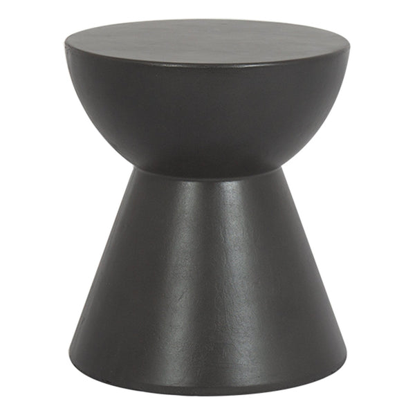 Sunset West 17-Inch Round GFRC End Table In Dark Grey - 6203-DRET