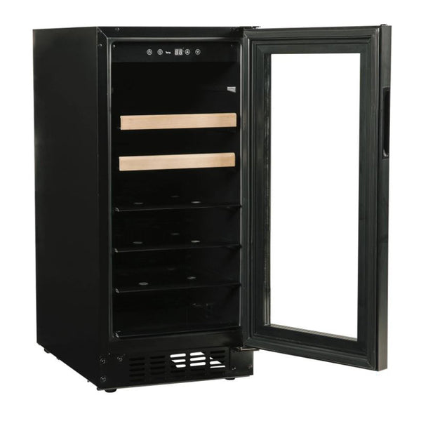 Azure 15-Inch Beverage Center w/ Custom Panel Ready Glass Door - A115BEV-O