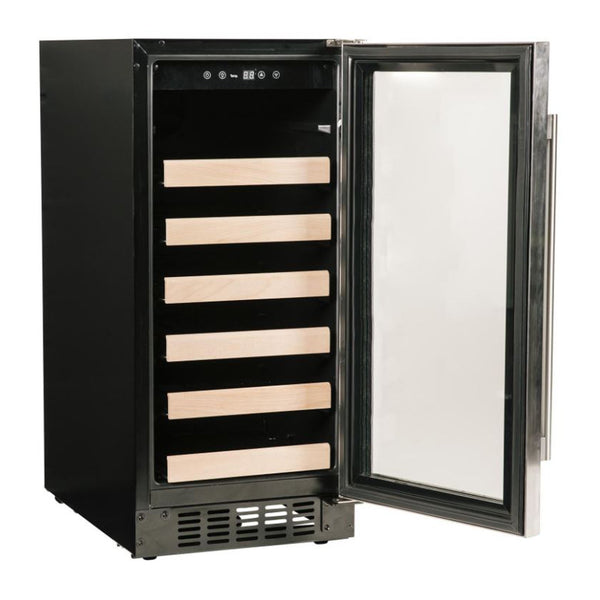Azure 15-Inch Wine Center w/ Stainless Steel Trim Glass Door - A115WC-S
