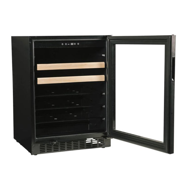 Azure 24-Inch Beverage Center w/ Custom Panel Ready Glass Door - A124BEV-O