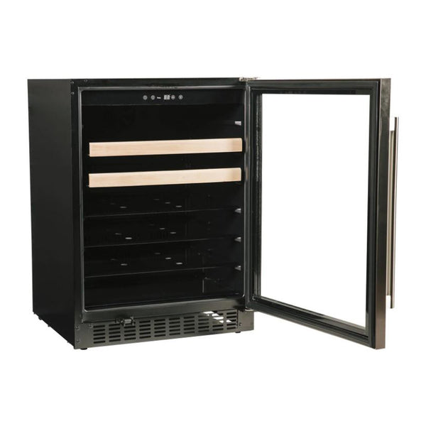 Azure 24-Inch Beverage Center w/ Stainless Steel Trim Glass Door - A124BEV-S