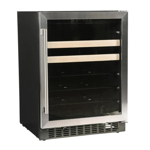 Azure 24-Inch Beverage Center w/ Stainless Steel Trim Glass Door - A124BEV-S