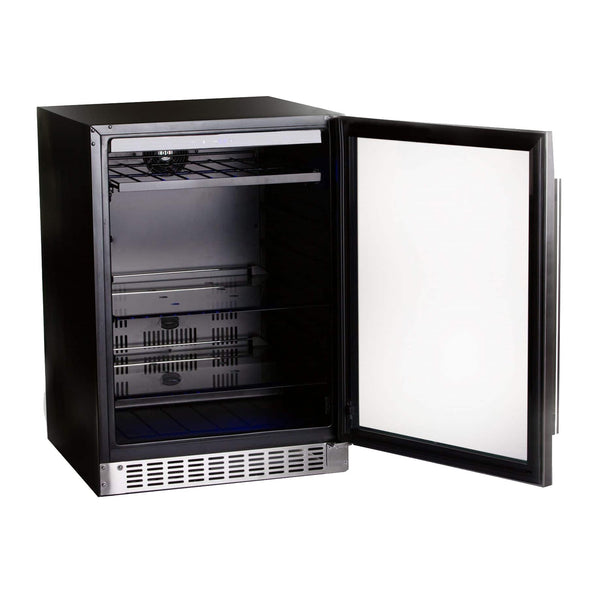 Azure 24-Inch Beverage Center w/ Stainless Steel Trim Glass Door - A224BEV-S