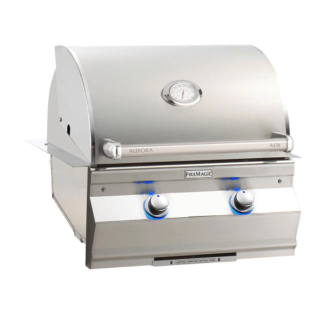Fire Magic Aurora A430i 24-Inch Propane Gas Built-In Grill w/ 1 Sear Burner and Analog Thermometer - A430I-7LAP