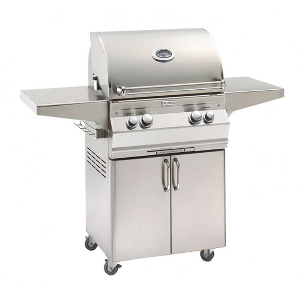 Fire Magic Aurora A430s 24-Inch Propane Gas Freestanding Grill w/ 1 Sear Burner and Analog Thermometer - A430S-7LAP-61