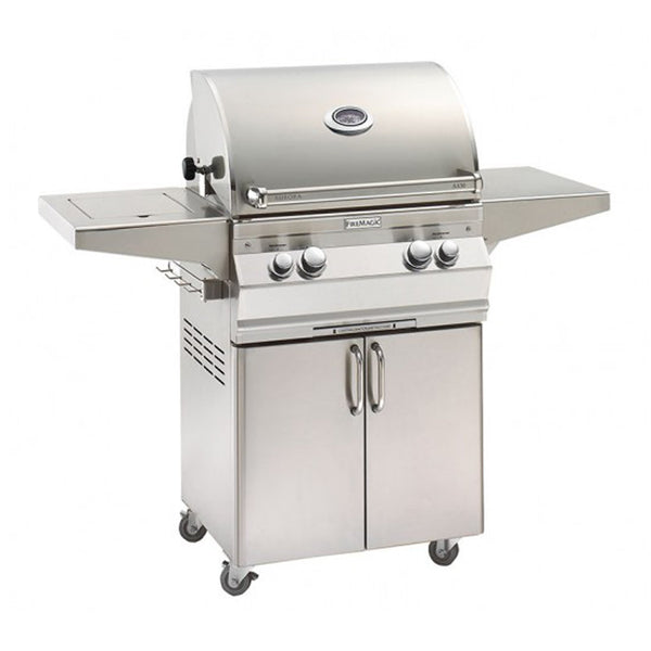 Fire Magic Aurora A430s 24-Inch Propane Gas Freestanding Grill w/ 1 Sear Burner, Backburner, Rotisserie Kit and Analog Thermometer - A430S-8LAP-61